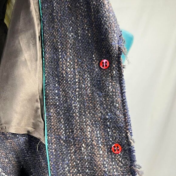 Luxe Paul Smith Women's Made in Italy Fringed Tweed Blazer Size 38 EU Small 4 US - Picture 6 of 8